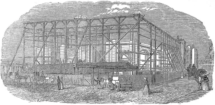 Framed Print : Construction of the Royal Exchange, London, 1842 Framed Print : Construction of the Royal Exchange, London, 1842