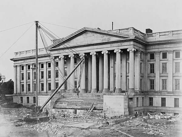 Construction of the United States Treasury Building, Washing