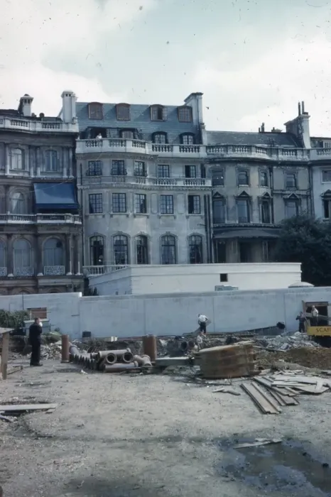 Framed Print : Construction work for the lecture theatre at No. 4 Hamilt? Framed Print : Construction work for the lecture theatre at No. 4 Hamilt?