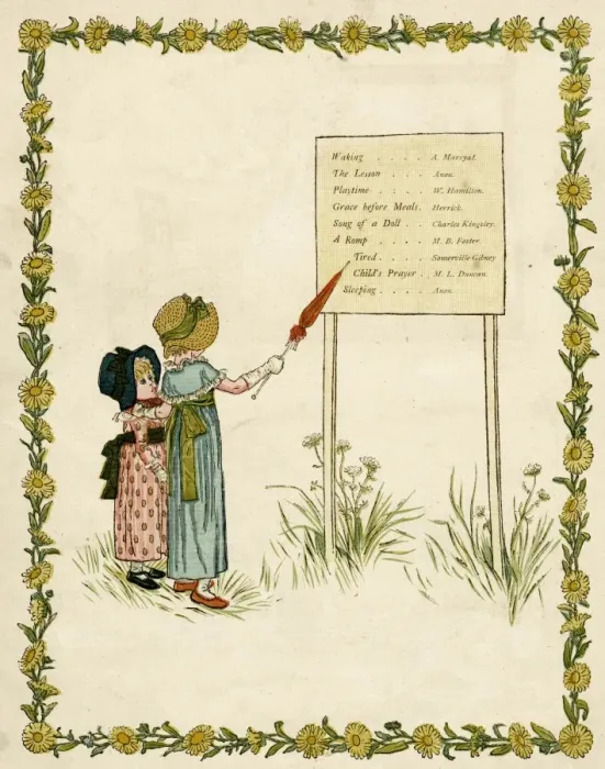Framed Print : Contents page design, A Day in a Childs Life Framed Print : Contents page design, A Day in a Childs Life