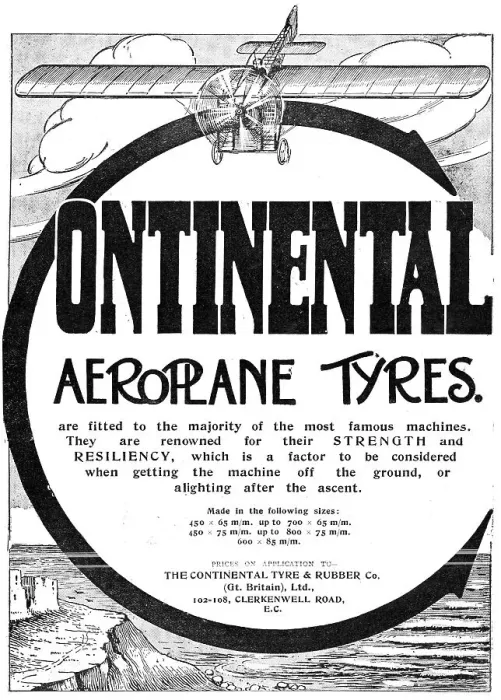 Framed Print : Continental Aeroplane Tyres Framed Print : Continental Aeroplane Tyres