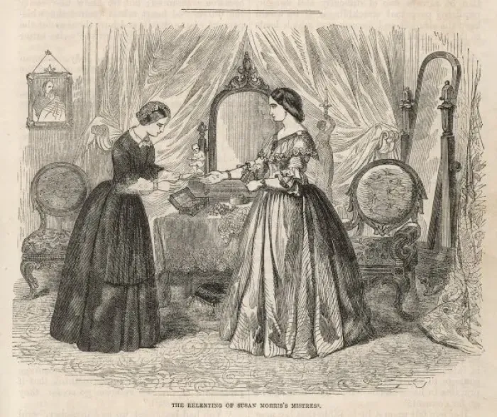 Framed Print : Contrast in Costume 1857 Framed Print : Contrast in Costume 1857
