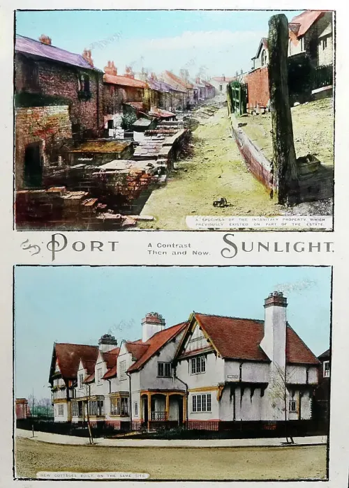 Framed Print : Before and after contrast, Port Sunlight Village, Wirral Framed Print : Before and after contrast, Port Sunlight Village, Wirral