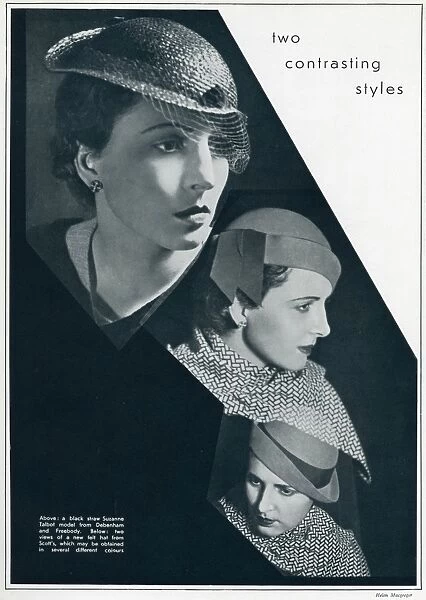 Contrasting hats 1933