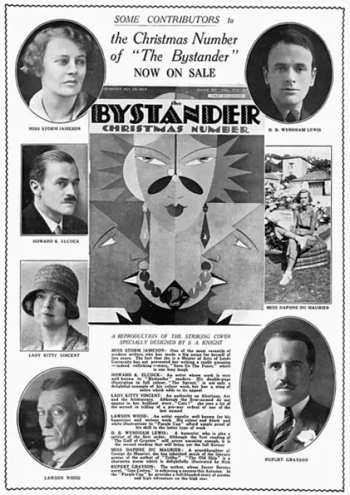 Framed Print : Contributors to the Bystander Christmas Number 1929
