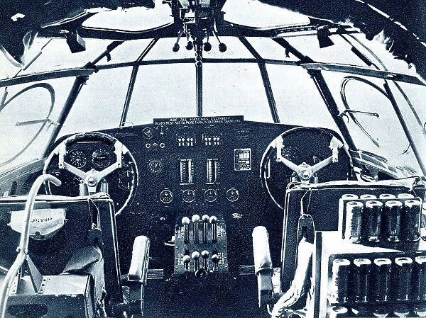 Controls of RAF Short Sunderland Flying Boat, WW2