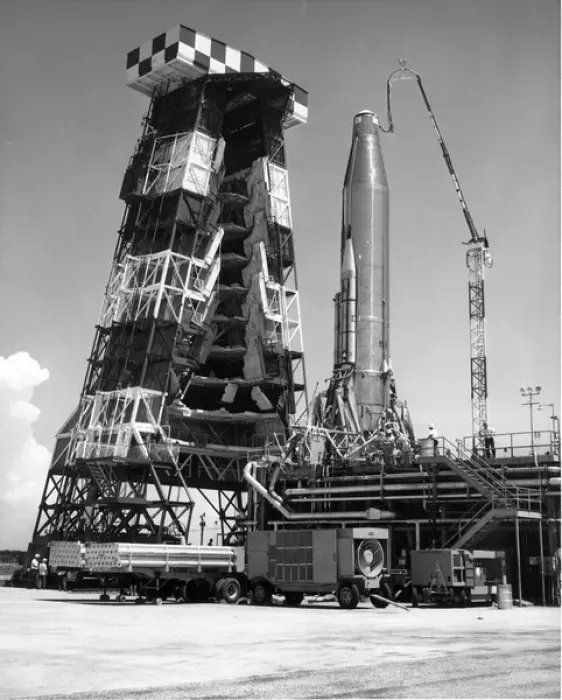 Framed Print : A Convair Atlas B or C ICBM Framed Print : A Convair Atlas B or C ICBM