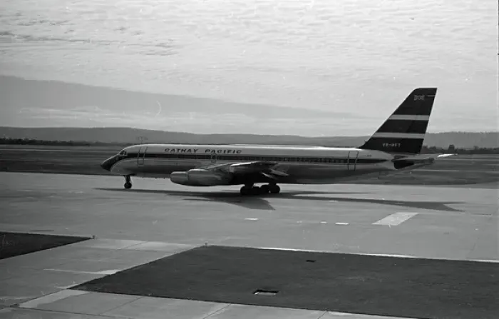 Framed Print : Convair CV880M VR-HFT Cathay Pacific Kai Tak Hong Kong 1965 Framed Print : Convair CV880M VR-HFT Cathay Pacific Kai Tak Hong Kong 1965