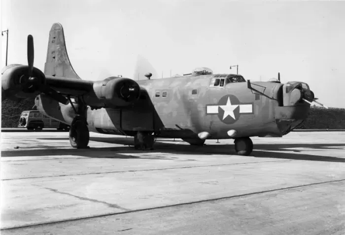 Framed Print : Convair PB4Y-2 (forward view, on the ground, (running-u Framed Print : Convair PB4Y-2 (forward view, on the ground, (running-u