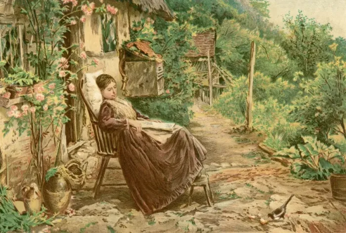 Framed Print : Convalescing Woman 19C Framed Print : Convalescing Woman 19C