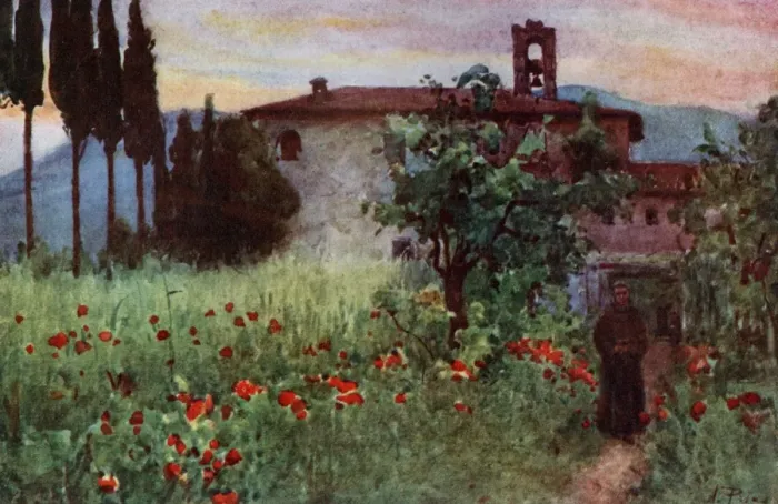 Framed Print : Convent Garden in the Sabine Hills, Sabina, Italy Framed Print : Convent Garden in the Sabine Hills, Sabina, Italy