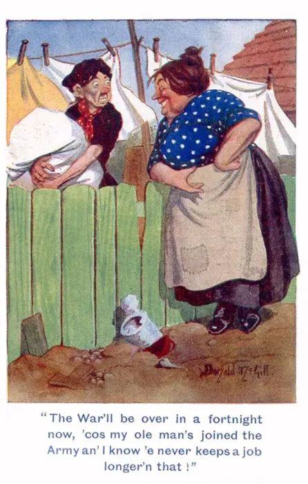 Framed Print : (conversation over the garden fence) - The War ll be over in a fortnight now Framed Print : (conversation over the garden fence) - The War ll be over in a fortnight now