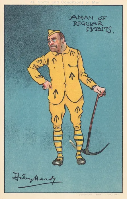 Framed Print : Convict. A Man of Regular Habits. A cartoon of a typical convict Framed Print : Convict. A Man of Regular Habits. A cartoon of a typical convict