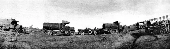 Framed Print : Convoy of Water trucks heading for the front; First World Wa Framed Print : Convoy of Water trucks heading for the front; First World Wa
