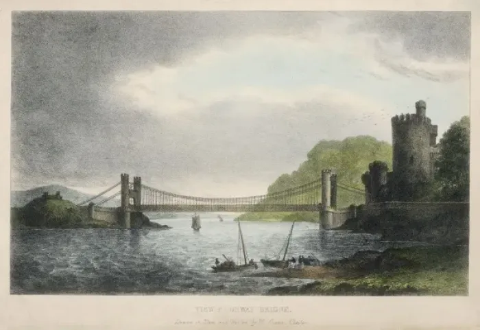 Framed Print : Conway Bridge  /  Wales