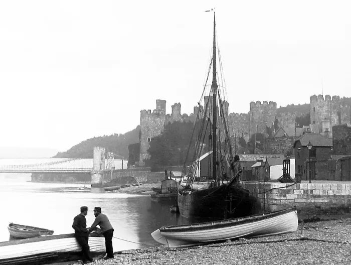 Framed Print : Conway Castle Victorian period Framed Print : Conway Castle Victorian period