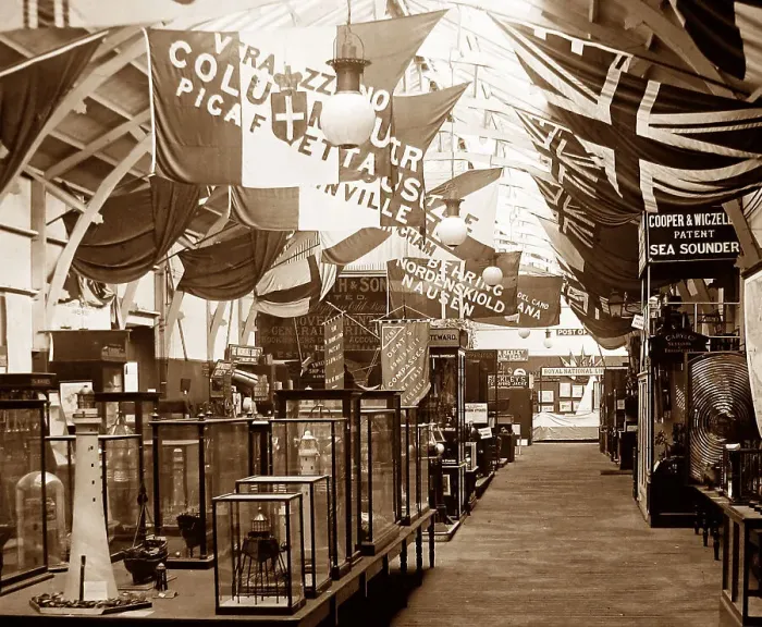 Framed Print : Cook Gallery, Royal Naval Exhibition of 1891 in London Framed Print : Cook Gallery, Royal Naval Exhibition of 1891 in London