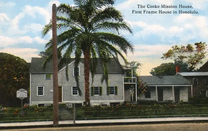 Framed Print : Cooke Mission House, Honolulu, Hawaii, USA