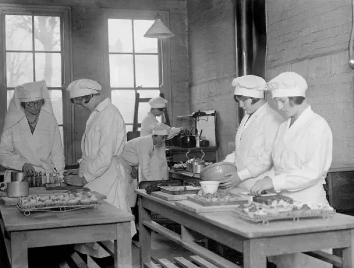 Framed Print : Cookery Class 1930S Framed Print : Cookery Class 1930S
