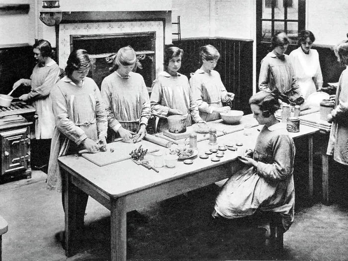 Framed Print : Cookery class Royal Commercial Travellers School, Pinner Framed Print : Cookery class Royal Commercial Travellers School, Pinner