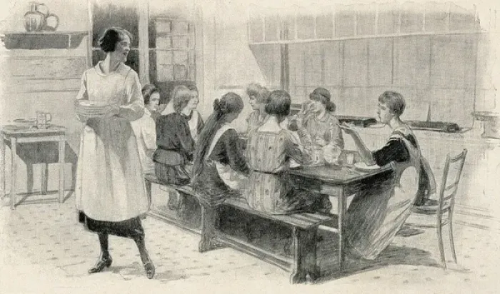 Framed Print : Cooking classes. Illustration published in the Illustrated Framed Print : Cooking classes. Illustration published in the Illustrated