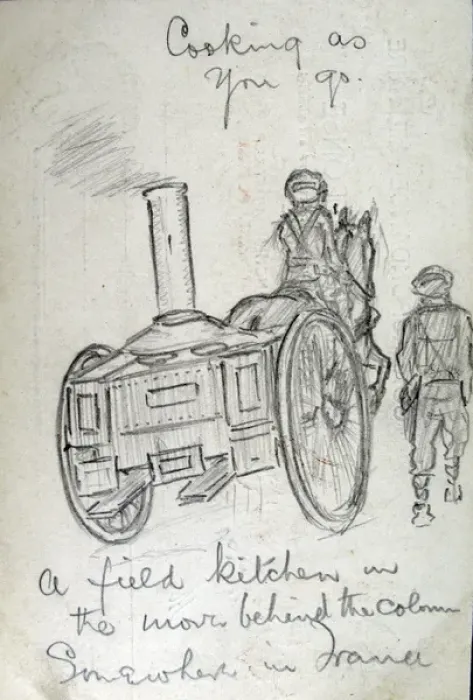 Framed Print : Cooking as you go - Field kitchen on the move Framed Print : Cooking as you go - Field kitchen on the move