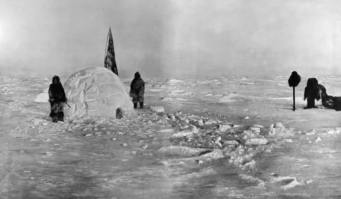 Framed Print : Cooks Expedition at the North Pole, 1908 Framed Print : Cooks Expedition at the North Pole, 1908
