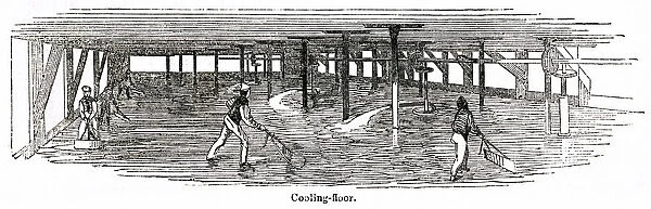 Cooling floor at a distillery, south-west London