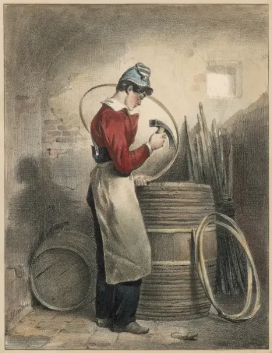 Framed Print : A Cooper at Work Framed Print : A Cooper at Work