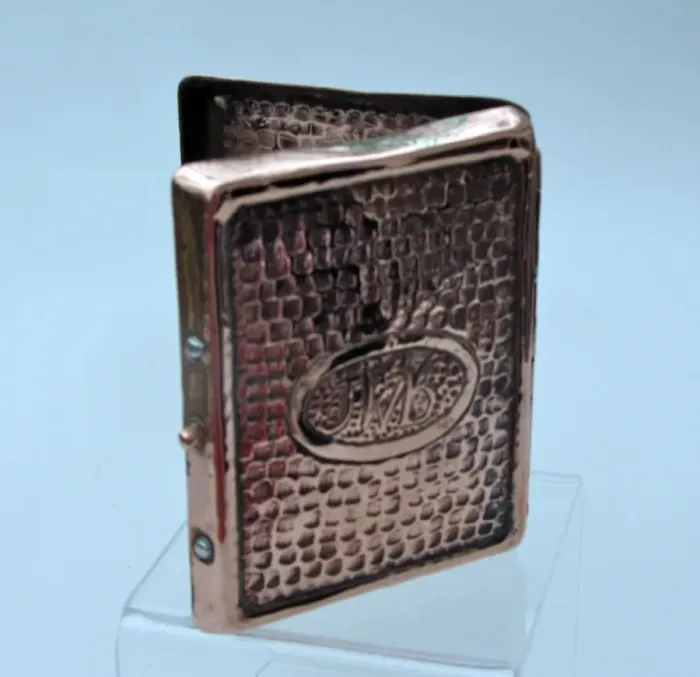 Framed Print : Copper cigarette box with Royal Engineers badge, WW1 Framed Print : Copper cigarette box with Royal Engineers badge, WW1