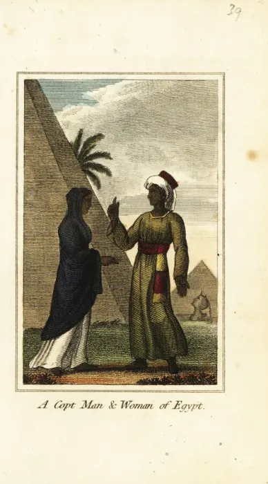 Framed Print : A Copt man and woman of Egypt, 1818 Framed Print : A Copt man and woman of Egypt, 1818