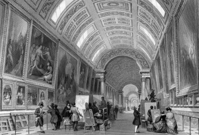 Framed Print : Copyists in the Louvre Framed Print : Copyists in the Louvre