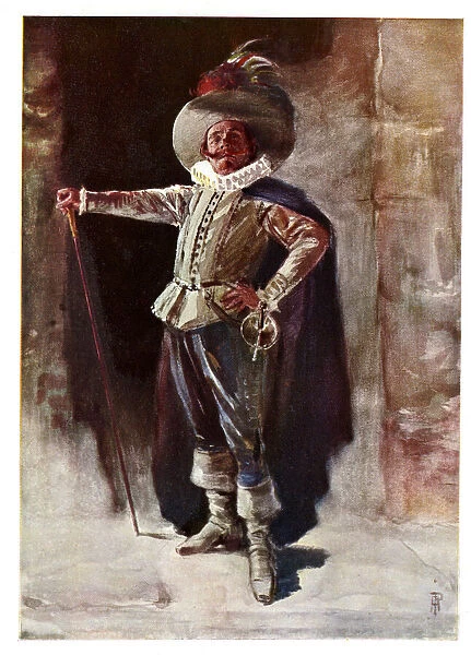 Coquelin, French actor, as Cyrano de Bergerac