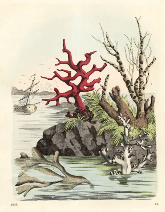 Framed Print : Corals and seaweeds Framed Print : Corals and seaweeds