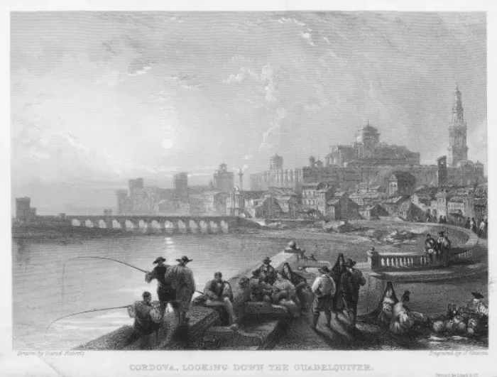 Framed Print : CORDOBA. General view of Cordoba, seen from across the Guadalquiver Framed Print : CORDOBA. General view of Cordoba, seen from across the Guadalquiver