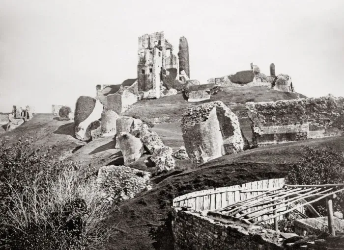 Framed Print : Corfe Castle, Dorset, c. 1880 s Framed Print : Corfe Castle, Dorset, c. 1880 s