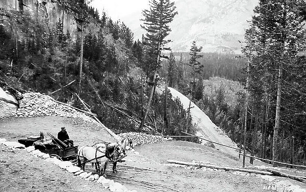 The Corkscrew Drive, Banff, Canada, early 1900s
