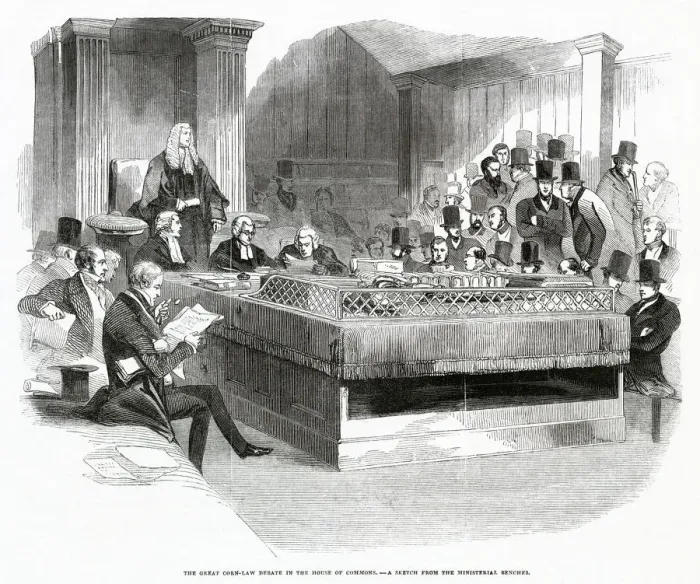 Framed Print : Corn Law Debate 1846 Framed Print : Corn Law Debate 1846