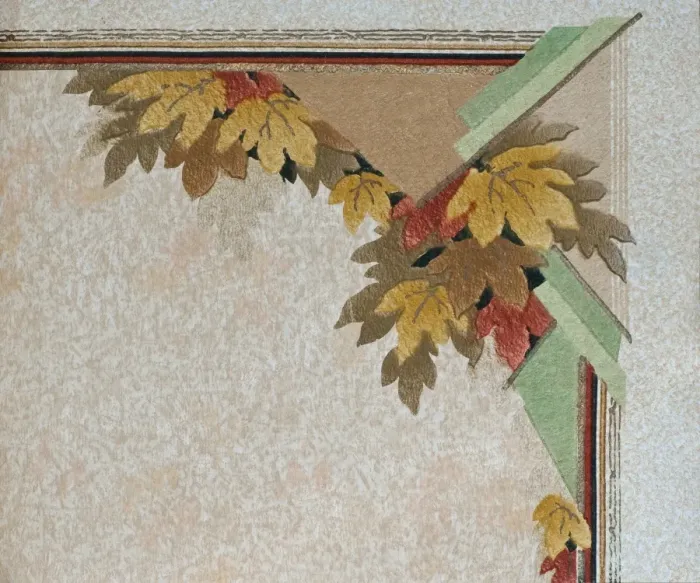 Framed Print : Corner design, SMB wallpaper sample book
