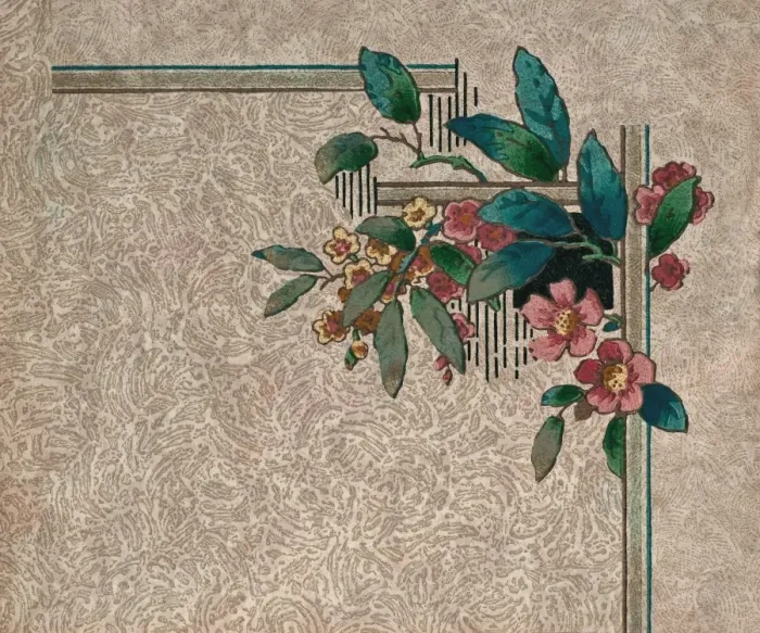Framed Print : Corner design, SMB wallpaper sample book Framed Print : Corner design, SMB wallpaper sample book