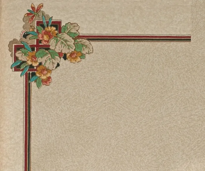 Framed Print : Corner design, SMB wallpaper sample book