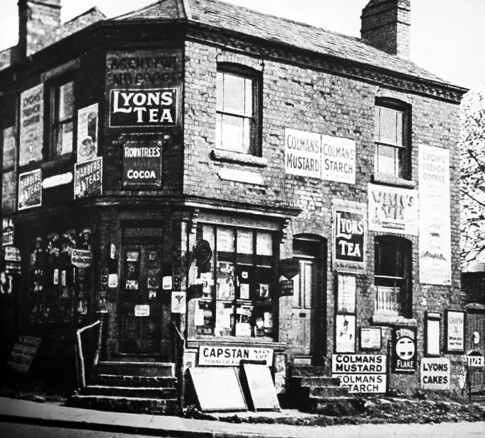 Framed Print : Corner shop, Camp Lane, Kings Norton early 1900s Framed Print : Corner shop, Camp Lane, Kings Norton early 1900s