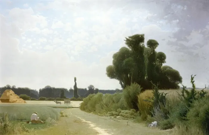 Framed Print : The Cornfields in Summer, by Henri Taurel Framed Print : The Cornfields in Summer, by Henri Taurel