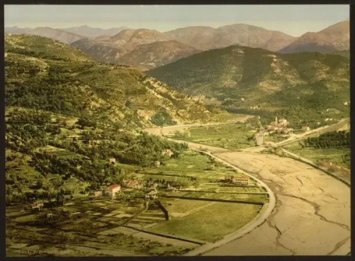 Framed Print : Corniche Road and Paillon Valley, Nice, Riviera