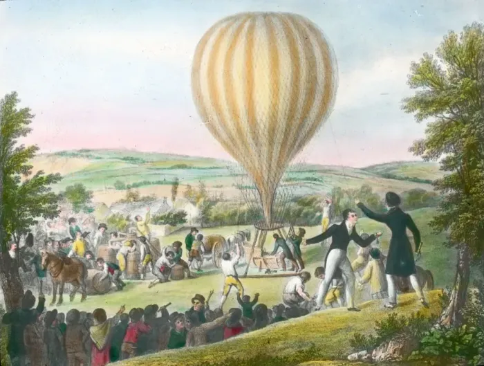 Framed Print : Cornillots ascent at Seal, near Sevenoaks, Aug. 23, 1825 Framed Print : Cornillots ascent at Seal, near Sevenoaks, Aug. 23, 1825