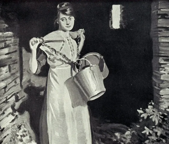 Framed Print : A Cornish Milkmaid Framed Print : A Cornish Milkmaid