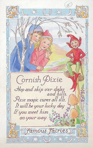 Cornish Pixie Sub-title Famous Fairies Text Hop