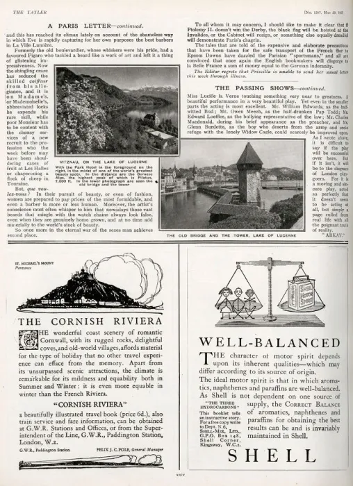 Framed Print : Cornish Riviera advert 1925 Framed Print : Cornish Riviera advert 1925