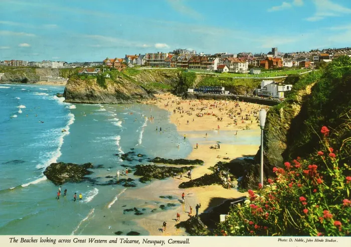 Framed Print : Cornwall, England - Great Western and Tolcarne, Newquay Framed Print : Cornwall, England - Great Western and Tolcarne, Newquay