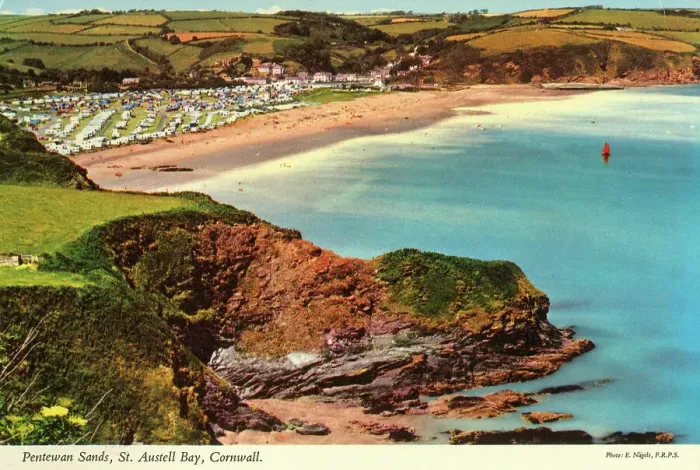 Framed Print : Cornwall, England - Pentewan Sands, St. Austell Bay